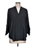 Lush 100% Polyester Polka Dots Black 3/4 Sleeve Blouse Size L - photo 1