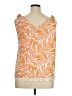 Fred David Orange Sleeveless Blouse Size XL - photo 2