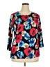 Charter Club Floral Blue Pullover Sweater Size 2X - photo 1