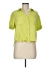Rose + Olive 100% Rayon Green Short Sleeve Blouse Size M - photo 1