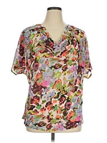 BCBGMAXAZRIA Short Sleeve Blouse (view 1)