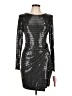 Aqua Metallic Silver Black Cocktail Dress Size 10 - photo 1
