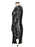 Aqua Metallic Silver Black Cocktail Dress Size 10 - photo 5