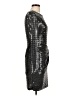Aqua Metallic Silver Black Cocktail Dress Size 10 - photo 4