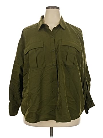 Old Navy 3/4 Sleeve Button-Down Shirt (view 1)