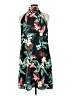 Nine West 100% Polyester Tropical Black Casual Dress Size 16 - photo 2