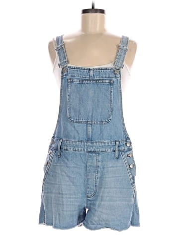 Madewell Adirondack Short Overalls in Phillips Wash (view 1)