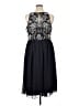 Monsoon 100% Polyester Black Cocktail Dress Size 16 - photo 2