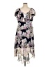 Connected Apparel 100% Polyester Floral Purple Cocktail Dress Size 14 - photo 2