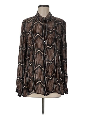 Doncaster Collection Long Sleeve Silk Top (view 1)