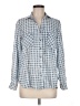 Altar'd State Checkered-gingham Blue Long Sleeve Button-Down Shirt Size M - photo 1