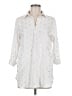 Sigrid Olsen Stars White 3/4 Sleeve Button-Down Shirt Size M - photo 1