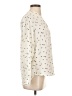 Lush 100% Polyester Stars Ivory Long Sleeve Blouse Size S - photo 4