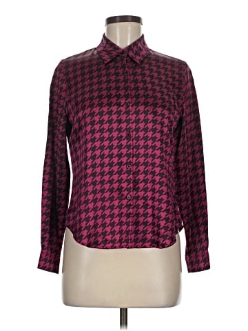 Petite Sophisticate Long Sleeve Silk Top (view 1)