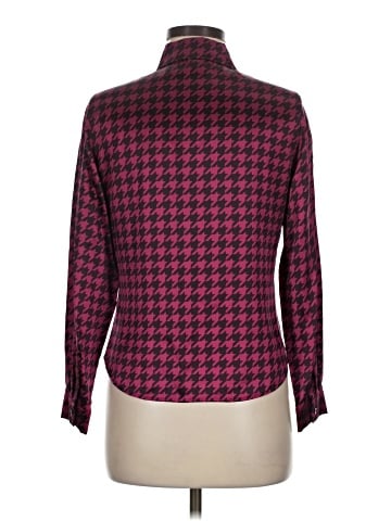 Petite Sophisticate Long Sleeve Silk Top (view 2)