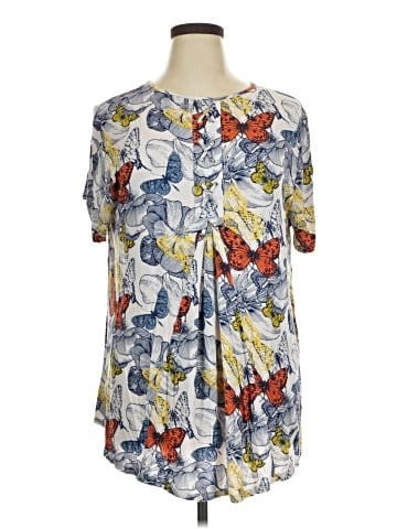 MULTIPLES Short Sleeve Blouse (view 1)