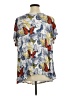 MULTIPLES Print Blue Short Sleeve Blouse Size 1X - photo 2