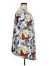 MULTIPLES Print Blue Short Sleeve Blouse Size 1X - photo 4