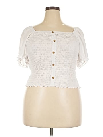 No Boundaries Short Sleeve Blouse (view 1)