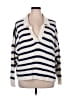 Natural Reflections 100% Cotton Stripes White Pullover Sweater Size XL - photo 1