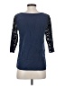 Parker 100% Silk Blue 3/4 Sleeve Top Size S - photo 2