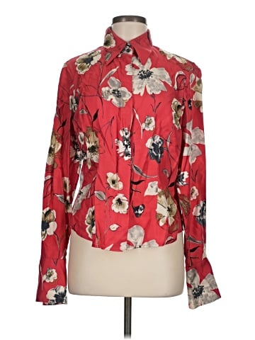 Carlisle Long Sleeve Silk Top (view 1)
