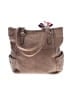 B Makowsky 100% Leather Solid Burgundy Brown Leather Tote One size - photo 3