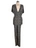 MNG 100% Polyester Polka Dots Black Jumpsuit Size L - photo 1