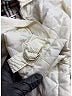 Burberry 100% Polyester Argyle Ivory Quilted Jacket Size XS - photo 8