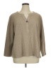 Purejill Tan Long Sleeve Henley Size XL Petite - photo 1