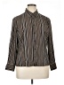 East5th Stripes Brown Long Sleeve Blouse Size XL (petite) - photo 1