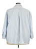 Old Navy 100% Cotton Stripes Blue 3/4 Sleeve Button-Down Shirt Size 2X - photo 2