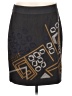 Peter Nygard Graphic Gray Casual Skirt Size 8 - photo 1