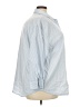 Old Navy 100% Cotton Stripes Blue 3/4 Sleeve Button-Down Shirt Size 2X - photo 4
