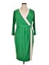 Kasper Color Block Green Cocktail Dress Size 1X - photo 1
