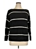 Talbots 100% Pima Cotton Stripes Black Pullover Sweater Size 1X - photo 1