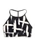 lucy Graphic Black Swimsuit Top Size M - photo 1
