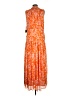 Halogen 100% Polyester Orange Casual Dress Size L - photo 2