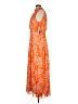 Halogen 100% Polyester Orange Casual Dress Size L - photo 5