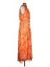 Halogen 100% Polyester Orange Casual Dress Size L - photo 4