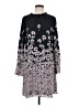CeCe 100% Polyester Print Black Casual Dress Size 8 - photo 1