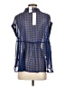 Millau 100% Polyester Blue Short Sleeve Blouse Size S - photo 2