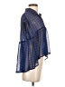 Millau 100% Polyester Blue Short Sleeve Blouse Size S - photo 4