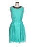 Opullence 100% Polyester Solid Teal Cocktail Dress Size L - photo 1