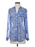 Kut from the Kloth 100% Polyester Floral Blue Long Sleeve Blouse Size S - photo 1