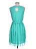 Opullence 100% Polyester Solid Teal Cocktail Dress Size L - photo 2