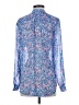 Kut from the Kloth 100% Polyester Floral Blue Long Sleeve Blouse Size S - photo 2