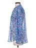 Kut from the Kloth 100% Polyester Floral Blue Long Sleeve Blouse Size S - photo 5