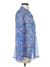 Kut from the Kloth 100% Polyester Floral Blue Long Sleeve Blouse Size S - photo 4
