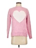 Cupcakes & Cashmere Hearts Pink Pullover Sweater Size S - photo 1